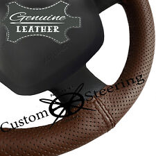 Pour Nissan Figaro 1989-1991 Marron Perforé Housse Volant Cuir