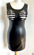 robe T34 faux cuir noir de