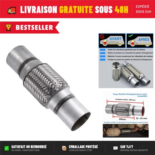 Tuyau flexible échappement - , 55