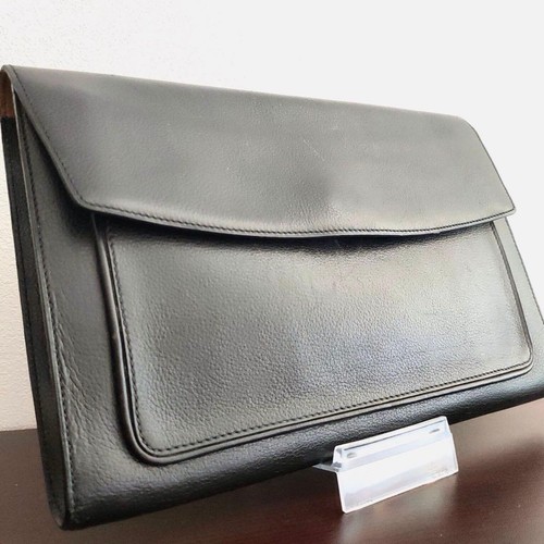 Sac pochette delvaux cuir noir - sac,