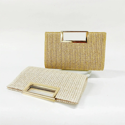 Sac pochette paille - sac, en