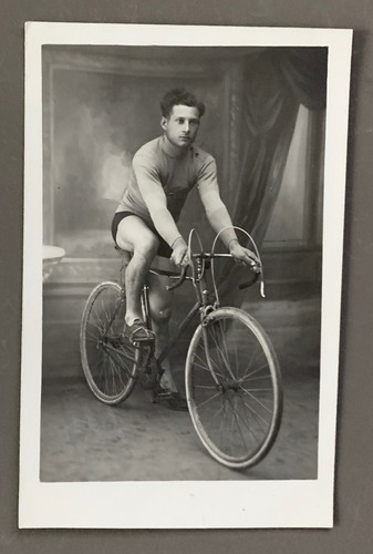 Photo card cyclist bicycle - cyclist, men