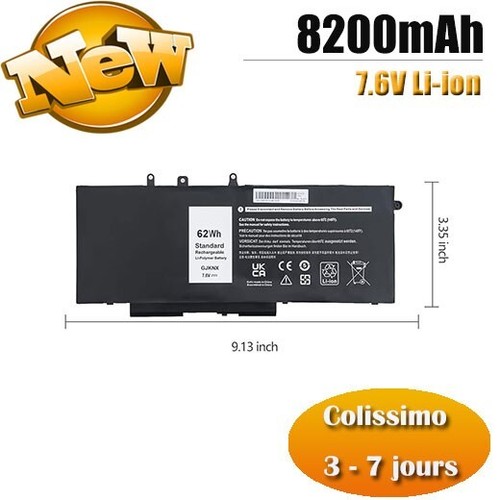 Gjknx batterie pour dell - gjknx,