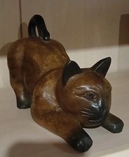 Sculpture bois CHAT 24 cm