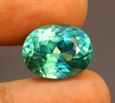 17.25 CT Naturel Paraiba Tourmaline Verdâtre Fluo Bleu Ovale Coupe Ample Gemme