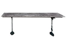 Grande console en marbre piétement en fonte 1900