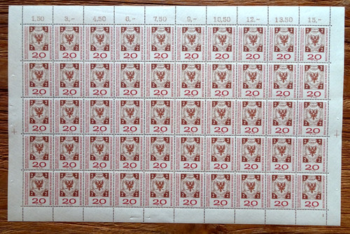 Feuille timbres 311 - de,
