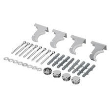 Fixation pour radiateurs design de salle de bain support mural en métal chrome