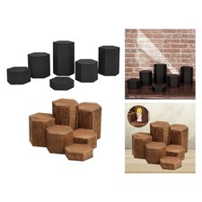 6 supports hexagonaux en bois