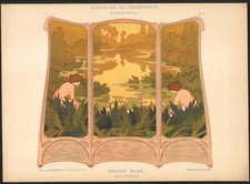 1900 Lithographie Art nouveau