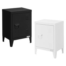 Armoire de classement à dossiers de bureau métallique blanc ou noir 40x30x57,5cm