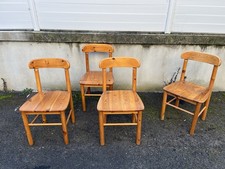 Ensemble de 4 chaises en bois