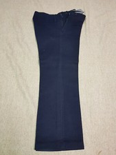 Navy Wool Retouched Pants