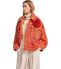 $515 NWOT Essentiel Antwerp Energised Oversized Wool-Blend Tweed Jacket Coat S