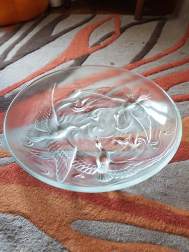 Grande coupe verre signée - grande,