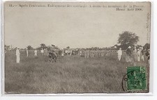 INDOCHINA HANOI Photo Card After Executions Coffin Removal
