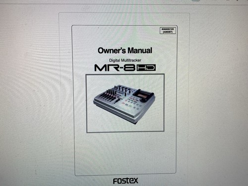 Fostex 8hd2 manual - , digital