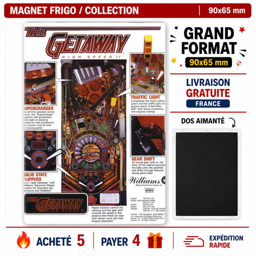 Magnet frigo flipper - flipper, getaway