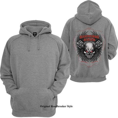 Pull capuche gris - pull, /