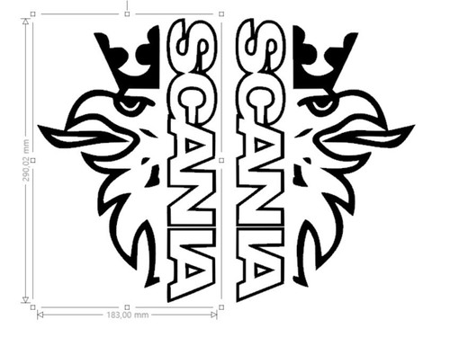 Stickers scania dim 1 - 2x,
