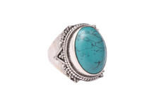 Bague cabochon fait main en