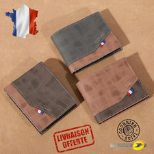 Portefeuille Homme Vintage Cuir PU - Compact Haute Capacité Porte-Cartes Monnaie