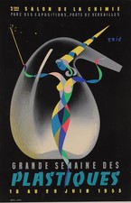 Original Vintage French Poster "Grand Semaine Des Plastiques", Eric 1955