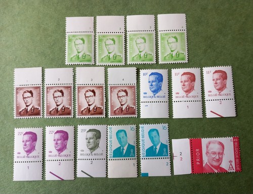 Timbres rois belges avec - timbres,