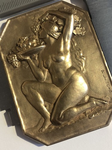 Médaille plaque bronze - en,