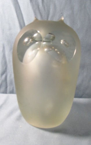 Hibou verre épais art - hibou, en