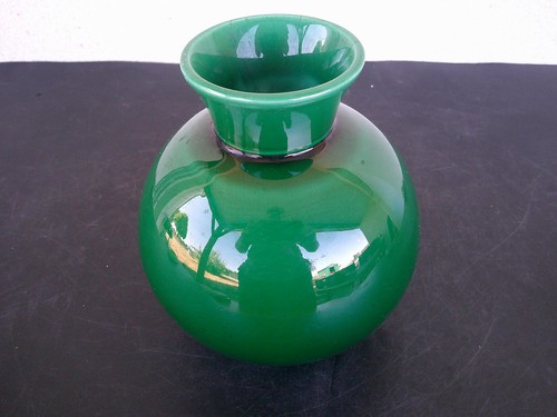 Vase ceramique verte art - vase,