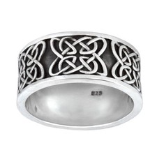 Silverly Argent Chunky Noeud celtique Motif Symbole Bague