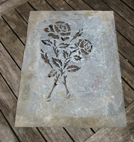 Ancien pochoir zinc - ancien, en