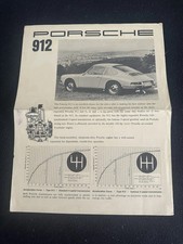 1967 Porsche 912 Original Catalog Sheet (4-cyl 911) Specification Sales Brochure
