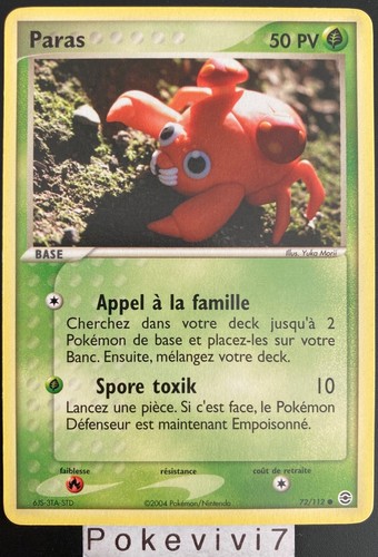 Carte pokemon paras 112 - carte, 72/112