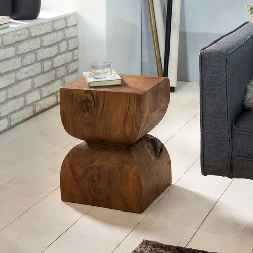 Finebuy table bois massif - table,