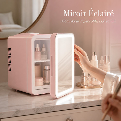 Mini réfrigérateur miroir - 6l,