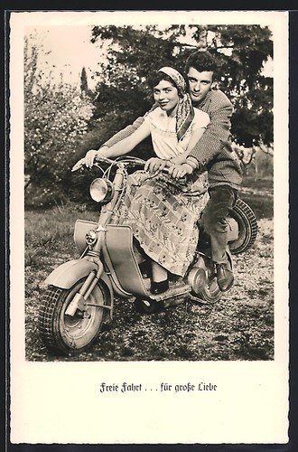 Carte postale scooter