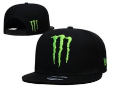 Monster Energy Men's Embroidery Adult Trucker Hat Black Flat Brim Baseball Cap