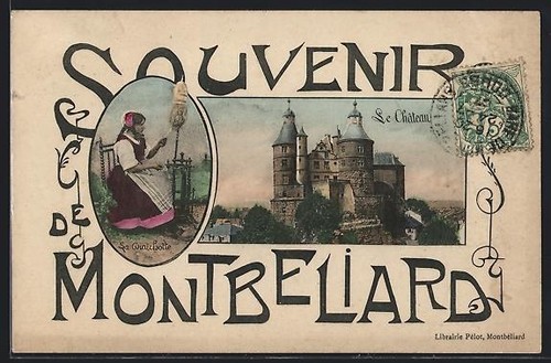 Cpa montbéliard château - montbéliard,,