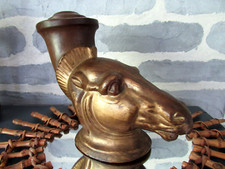 An 60/70 Pied de lampe Galvanoplastie Tête de cheval Antique  DLG Maison Charles