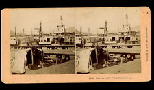 Alaska, Fontaine d'eau à Dawson City, ca.1890, stéréo  tirage d'époq