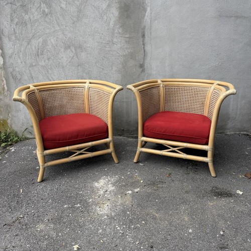 Paire fauteuils bambou - en,