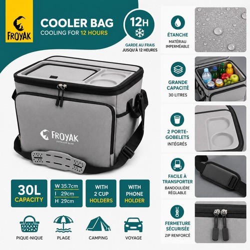 Sac isotherme 30l grande - isotherme,