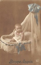 Old postcard war postcard patriotic good year baby couffin