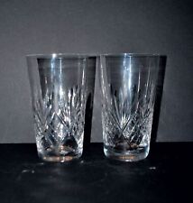 CRISTALLERIE LORRAINE lot 2 glasses juice longdrink cut crystal JUNON Chantilly