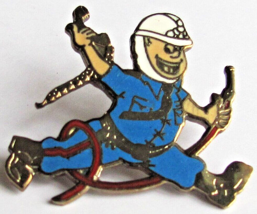 Pin pompier bleu casque - pompier,