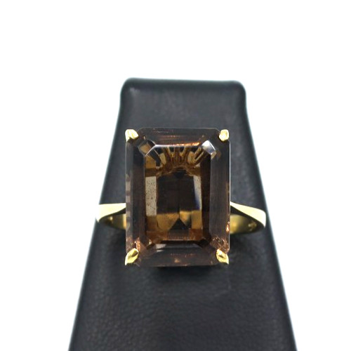 Bague quartz fumé - en,