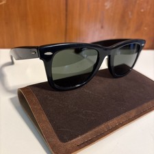 Parts Repair Vintage Ray-Ban Black Wayfarer B&L Sunglasses 50mm Ebony 80s 5022