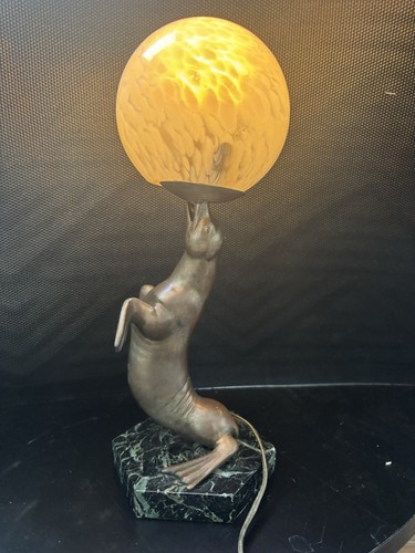 Lampe table otarie bronze - de,